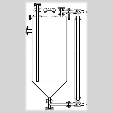 Емкость с уровнемерной колонкой
